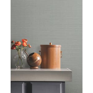 Natural Sisal Slate Peel and Stick Grasscloth Wallpaper