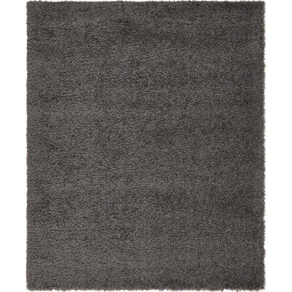 Shag Slate 8 ft. x 10 ft. Area Rug