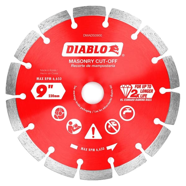 DIABLO 9 in. Diamond Segmented Cut-Off Discs for Masonry