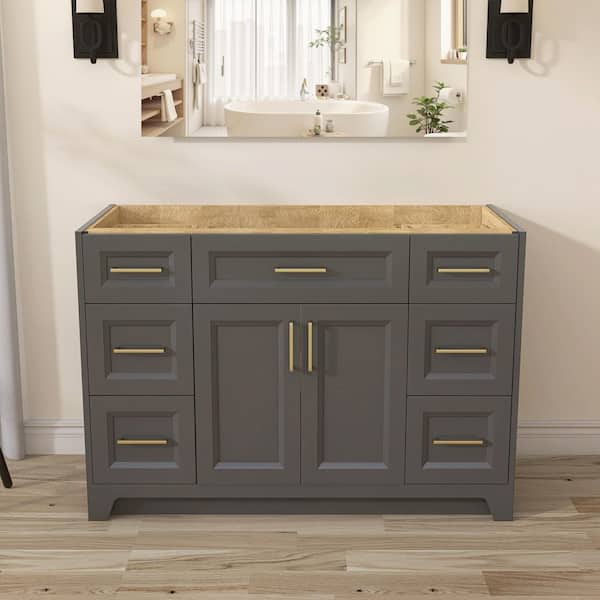 Cambridge 36-in W x 48-in H x 2-in D Grey Nordic Wood Engineered Wood Door Base Stock Cabinet Cambridge 36-in W x 48-in H x 2-in D Grey Nordic Wood Engineered Wood Door Base Stock Cabinet