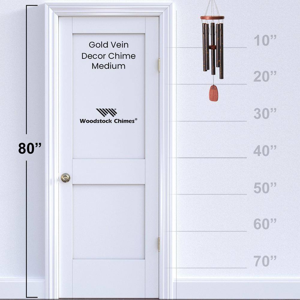 24" Gold Vein Mahogany Finish Wind Chime