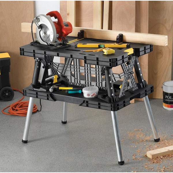 Keter - 21.65 in. x 33.46 in. x 29.7 in. Folding Work Table