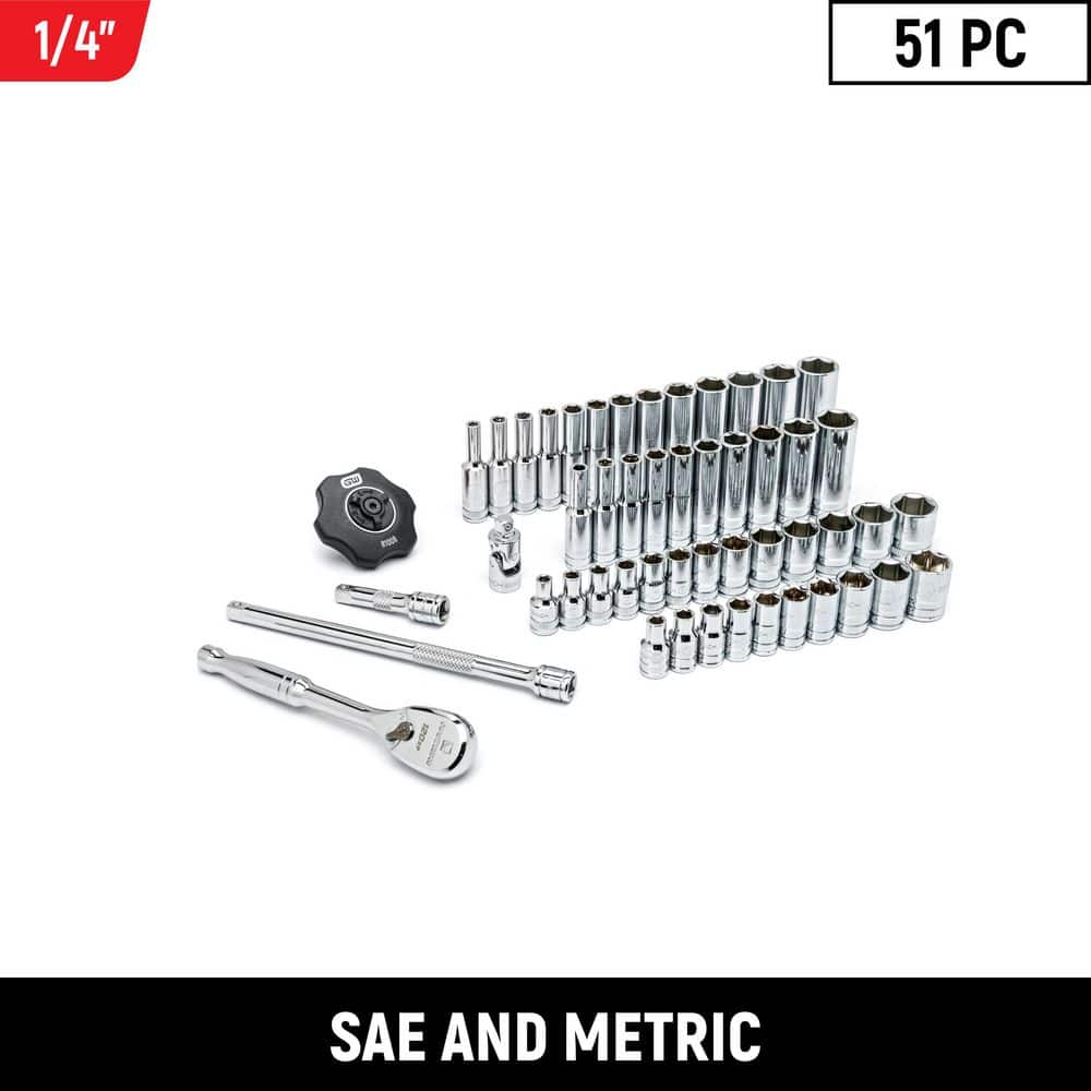 120XP 1/4 in. Drive 6-Point Standard & Deep SAE/Metric Ratchet and Socket Mechanics Tool Set (51-Piece) price history on PriceWatchPro