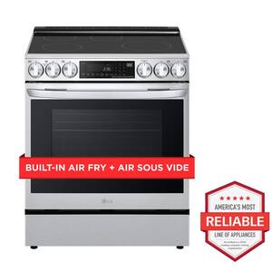 6.3 cu.ft. Smart Induction Slide-in Range with ProBake Convection, Air Fry & Air Sous Vide in PrintProof Stainless Steel
