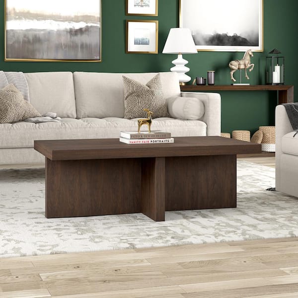 Meyer&Cross Elna 44 in. Alder Brown Rectangle MDF Top Coffee