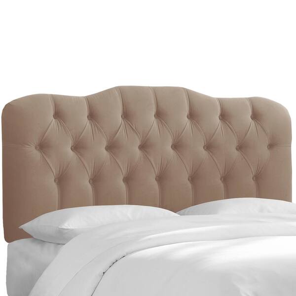 Laramie Velvet Cocoa Twin Tufted Headboard 740tvlvcc The Home Depot