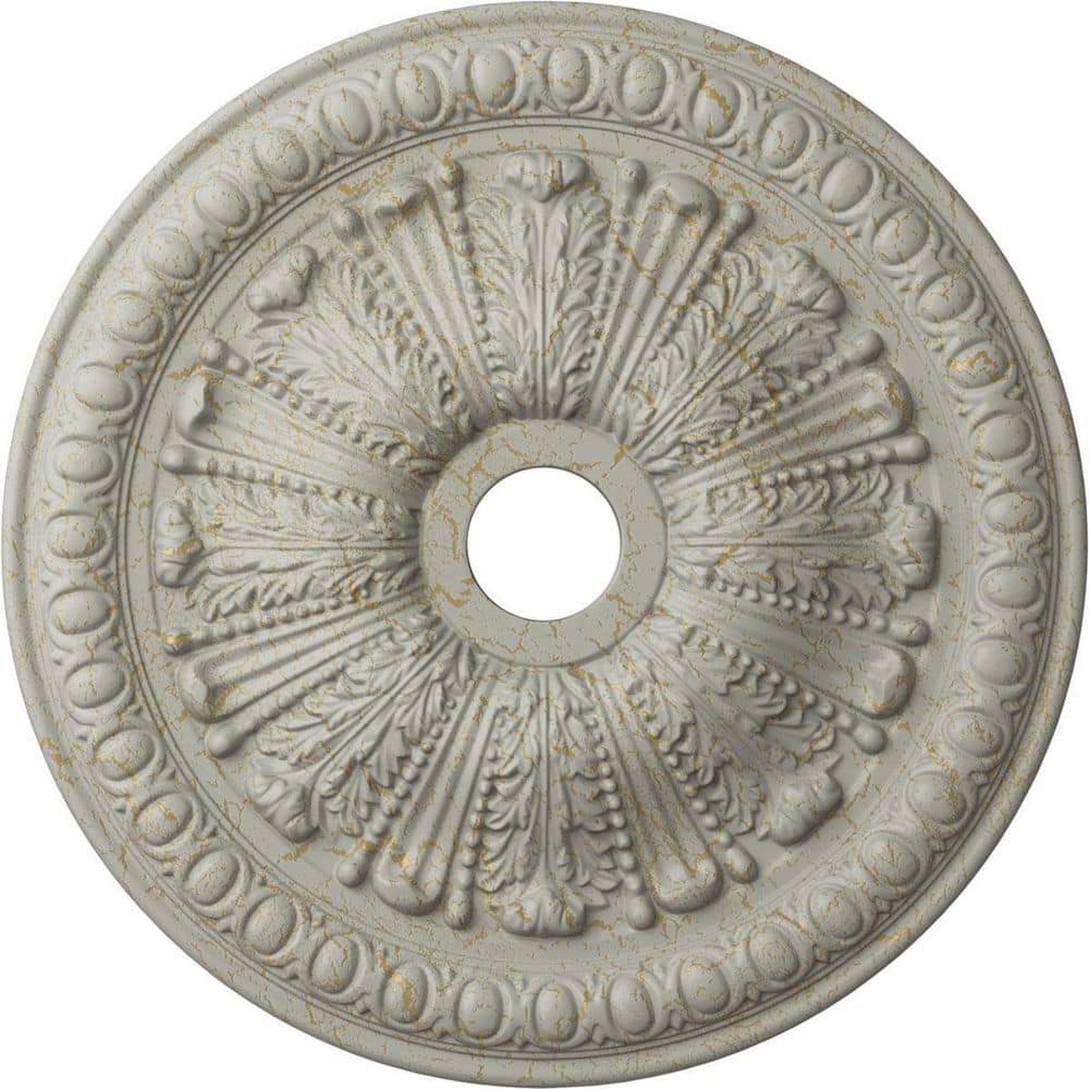 2-1/2 in. x 27-7/8 in. x 27-7/8 in. Polyurethane Tomango Egg & Dart Ceiling Medallion, Pot of Cream Crackle price history on PriceWatchPro