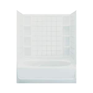 Ensemble 60 in. x 42 in. x 74-1/4 in. Standard Fit Bath and Shower Kit in White
