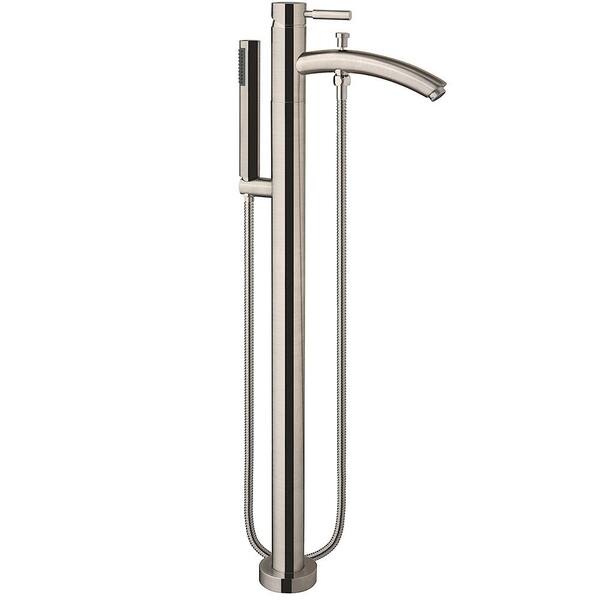 Wyndham Collection Taron Single-Handle Freestanding Tub Faucet in Brushed Nickel