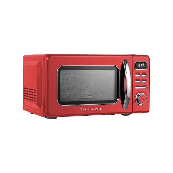 Galanz 0.7 cu. ft. Retro Countertop Microwave in Red (700-Watt)  GLCMKZ07RDR07 - The Home Depot