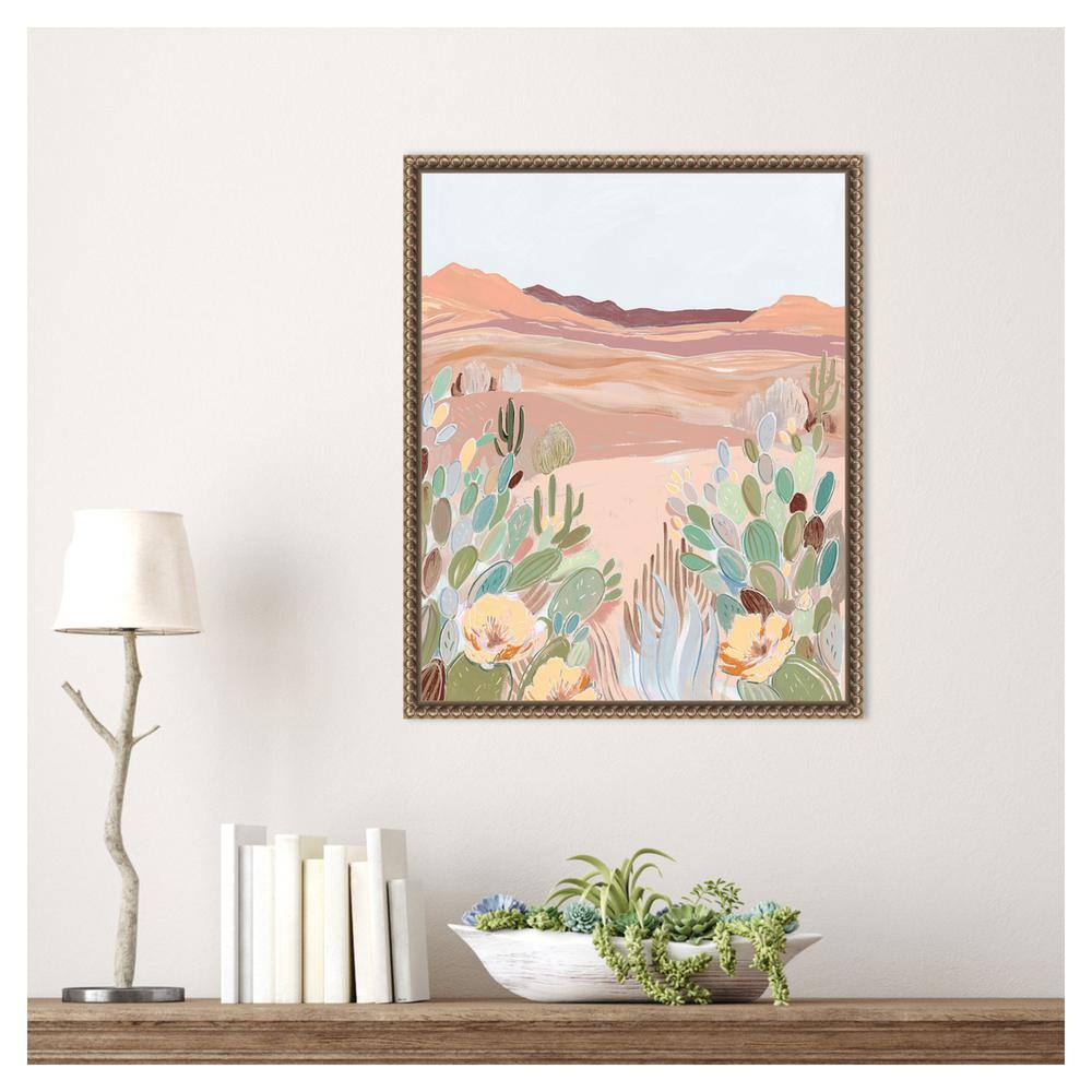 Warm Sunbaked Desert II Bronze Framed Canvas Wall Art