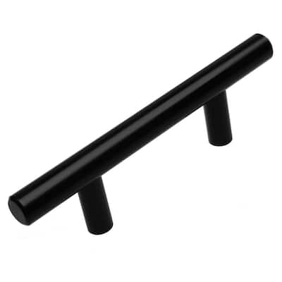 2-1/2 in. Matte Black Solid Handle Drawer Bar Pulls (10-Pack)