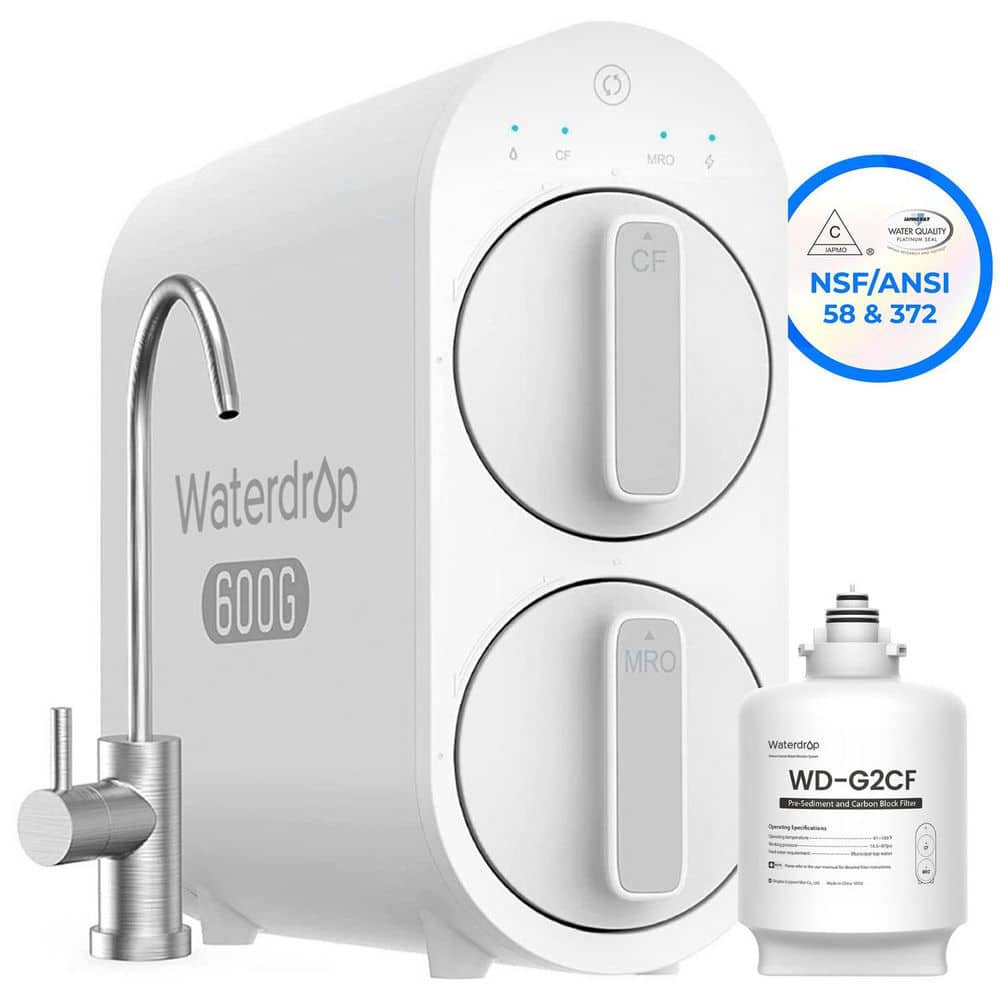 G2P600 Reverse Osmosis System, 600 GPD, 7 Stage Tankless, Under Sink RO System, Extra WD-G2CF Replacement Filter price history on PriceWatchPro