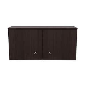 Ready to Assemble 36.02 in. W x 10.63 in. D x 17.32 in. H Wood Wall-Mounted Storage Cabinet in Espresso