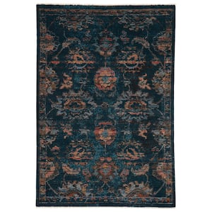 Milana Blue/Blush 5 ft. x 7 ft. 6 in. Oriental Area Rug