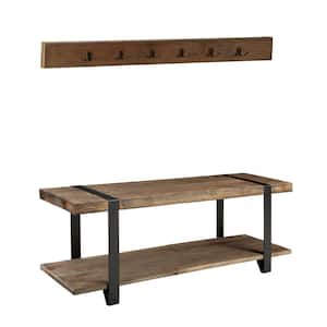 Modesto Reclaimed Wood Coat Hook with Bench