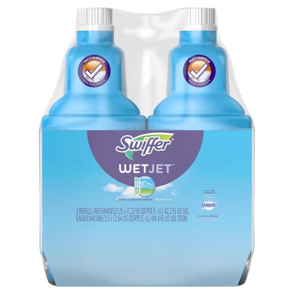  WetJet 42 oz. Multi-Purpose Floor Cleaner Refill with Open Window Fresh Scent (2-Pack) | The Home Depot