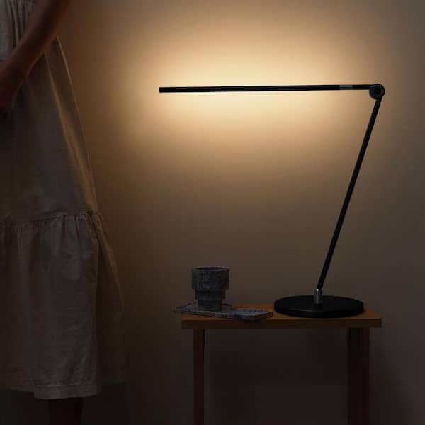 Brightech Libra 39 in. Classic Black Dimmable LED Industrial Desk