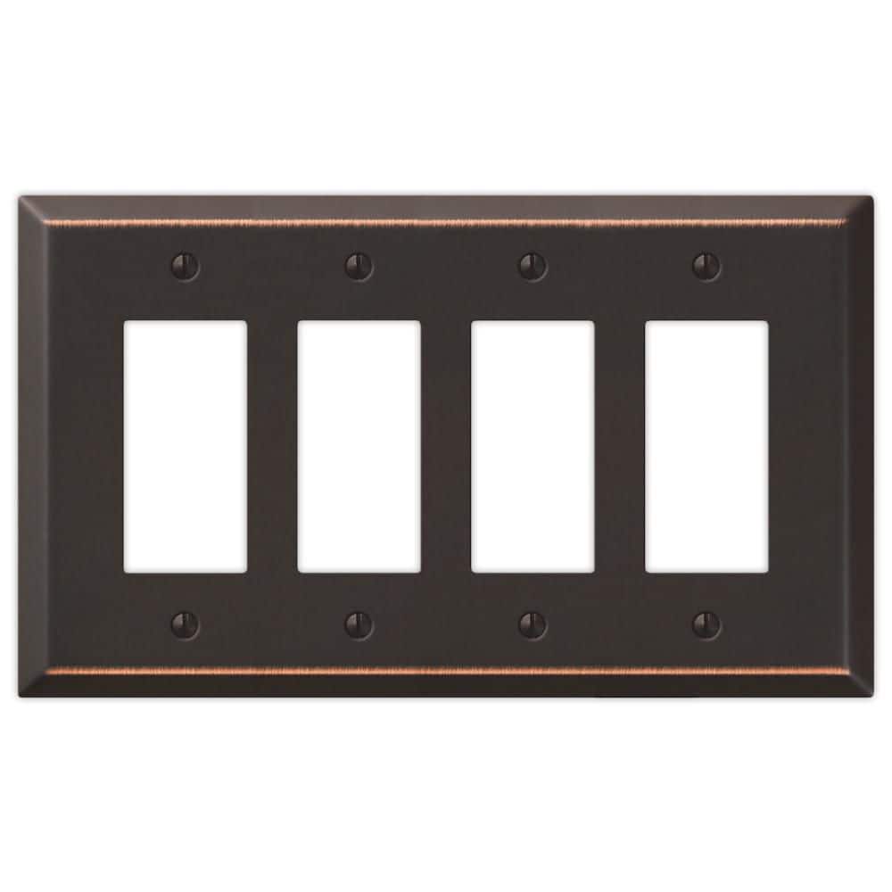 Oversized 4-Gang Aged Bronze Rocker/Decorative Outlet Metal Wall Plate price history on PriceWatchPro