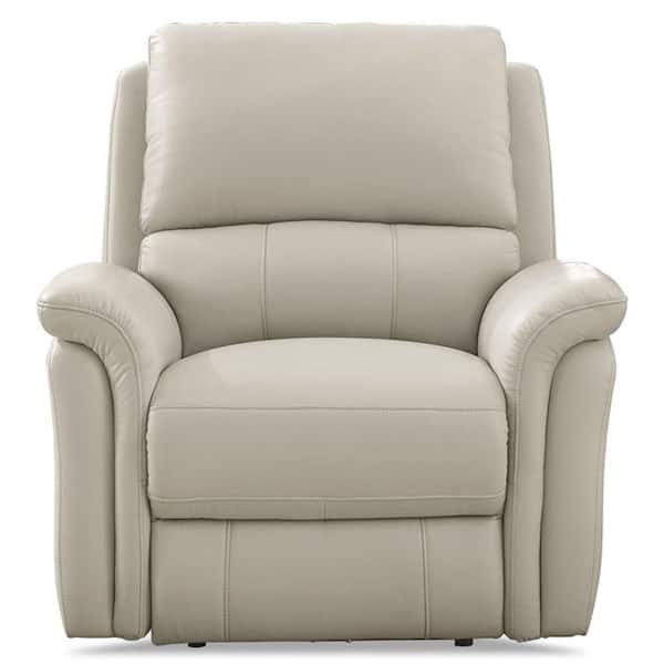 Hydeline Erindale Vanilla Top Grain Leather Zero Gravity Recliner with Power Headrest and Built-in USB Type A and C Ports