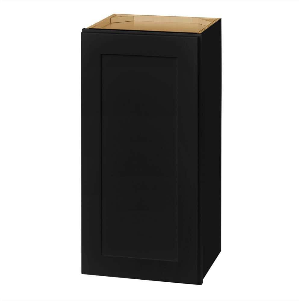 Avondale 15 in. W x 12 in. D x 30 in. H Ready to Assemble Plywood Shaker Wall Kitchen Cabinet in Raven Black price history on PriceWatchPro