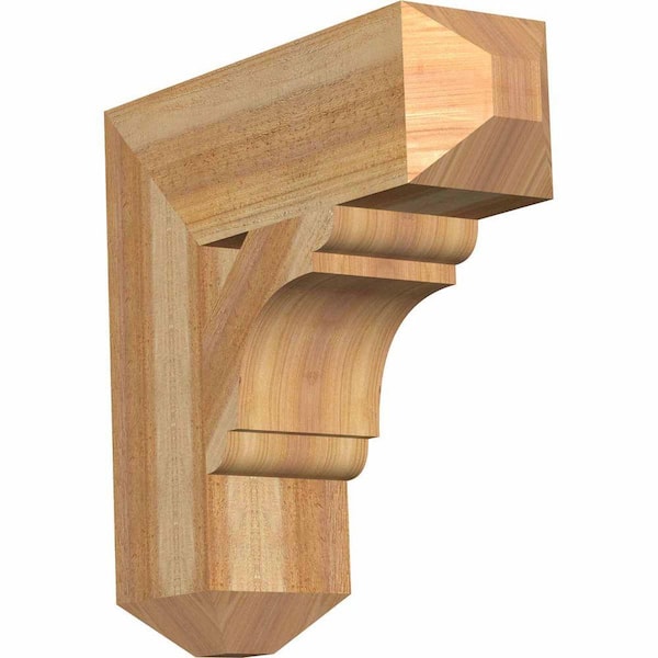 Ekena Millwork 6 in. x 20 in. x 20 in. Western Red Cedar Olympic Craftsman Rough Sawn Bracket