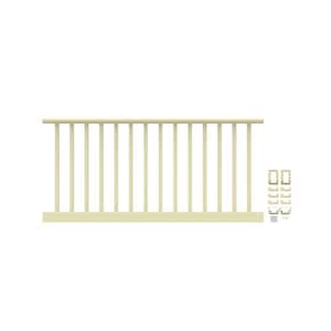 6 ft. x 36 in. H 1-1/4 in. Square Balusters Level Rail Kit in Dune