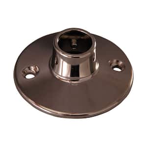 0.75 in. Round Flange for 4150 Rod in Polished Nickel