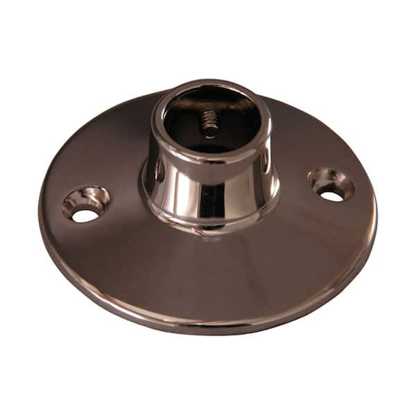 Barclay Products 0.75 in. Round Flange for 4150 Rod in Polished Nickel
