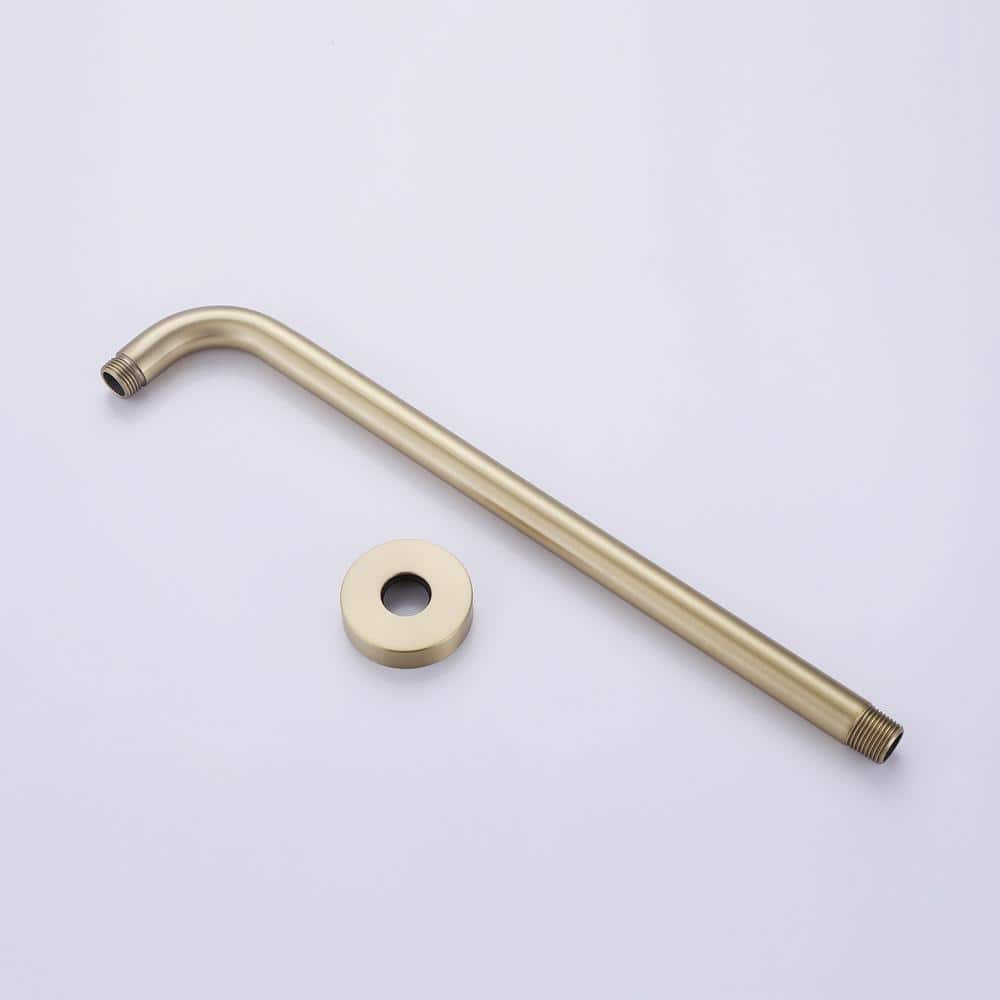 Brushed Gold Stainless Steel Rain Shower Faucet with Handheld Combo