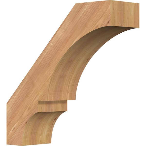 Ekena Millwork 5 1/2"W x 18"D x 18"H Balboa Smooth Knee Brace, Western Red Cedar