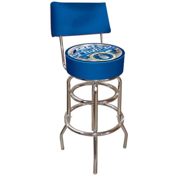 Trademark United States Air Force 30 in. Chrome Padded Swivel Bar Stool