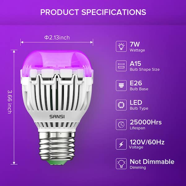 Fluorescent LED UV Black Light Lamp, 48in