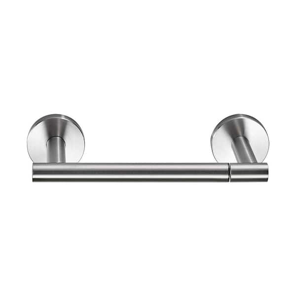 Zalerock Modern Wall Mount Double Post Pivoting Toilet Paper Holder Bath Hardware Accessory in Brushed Nickel