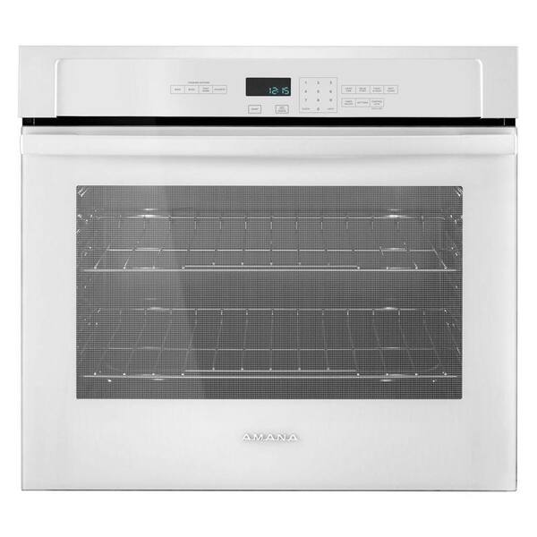 Amana 27 in. Single Electric Wall Oven Self-Cleaning in White