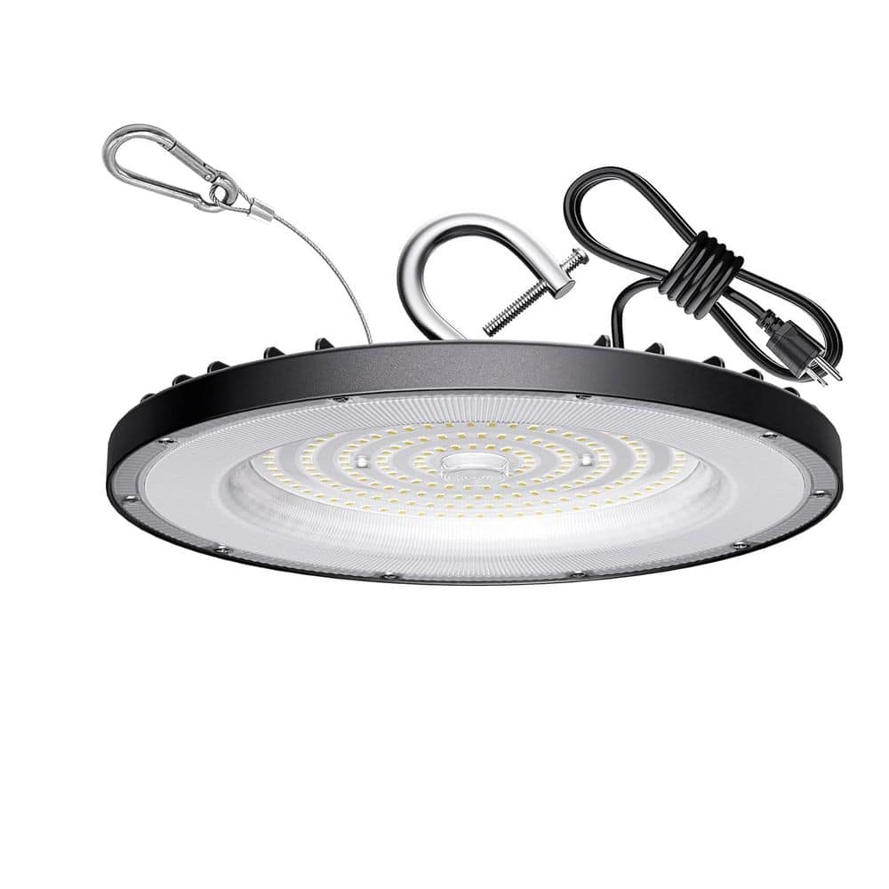 200-Watt Equivalent Integrated LED UFO High Bay Shop Lights IP65 Waterproof