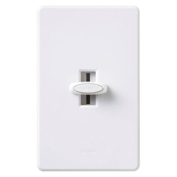 Lutron Glyder 600-Watt 3-Way Slide to off Dimmer - White & Ivory