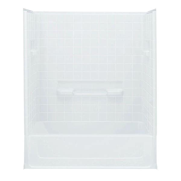 STERLING All Pro 30 in. x 60 in. x 74 in. Bath and Shower Kit with Right-Hand Drain in White