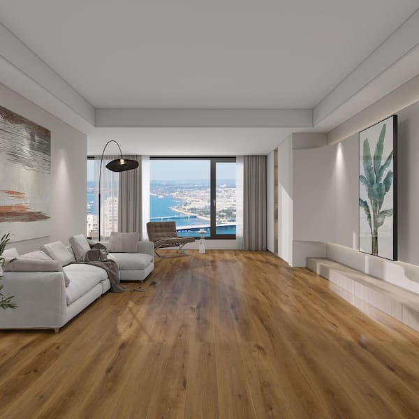 Madison Glenwood Oak 20 MIL x 9 in. W x 60 in. L Click Lock Waterproof Lux Vinyl Plank Flooring (22.4 sq. ft. /Case)