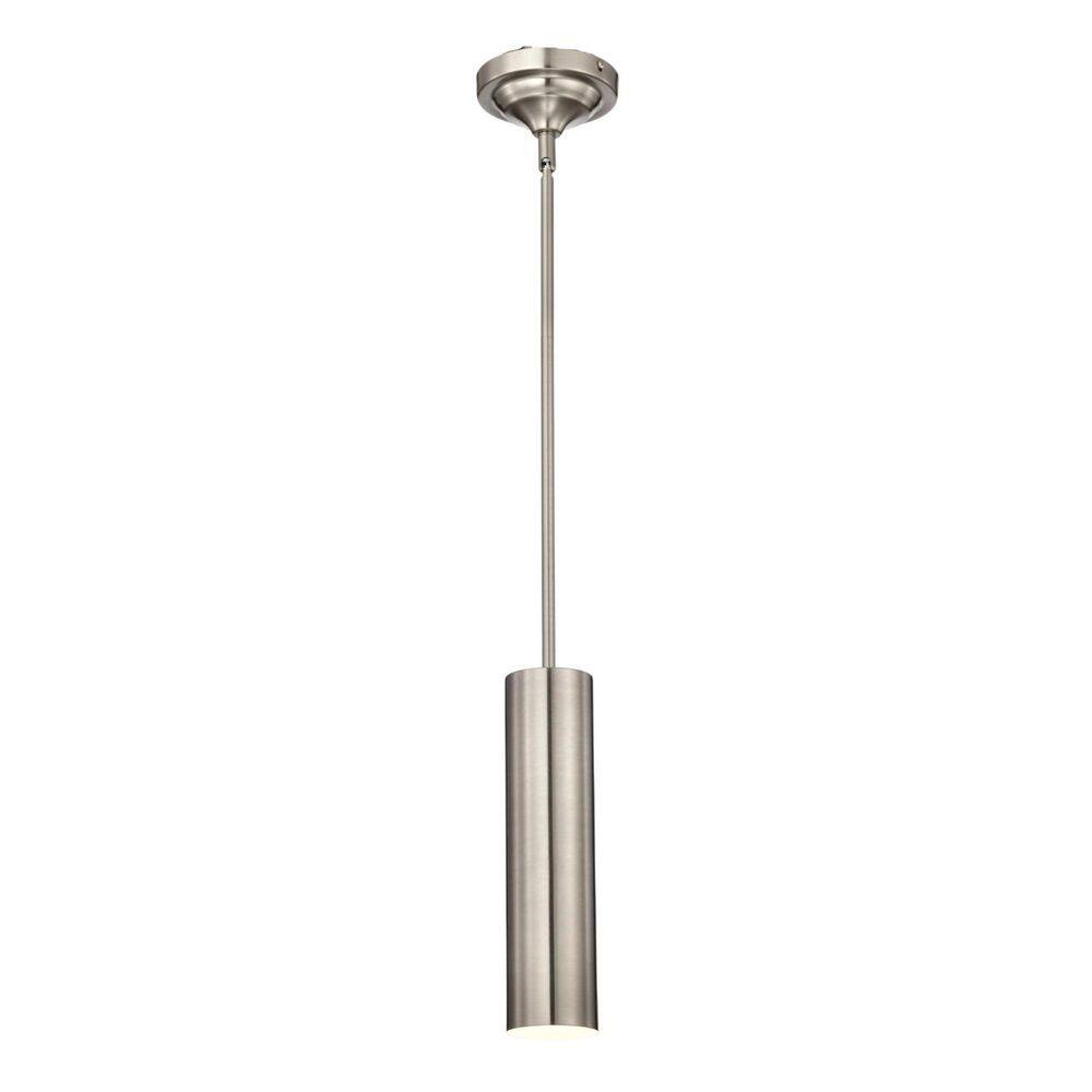 3 in. Dia 1-Light Brushed Nickel Modern Mini Pendant Light Fixture with Cylindrical Metal Shade for Kitchen Island price history on PriceWatchPro
