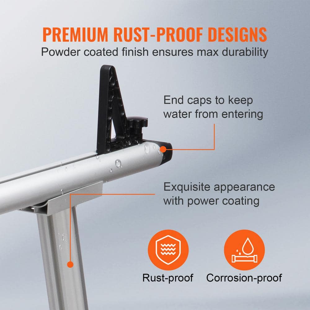 71'' Aluminum Adjustable Truck Bed Rack with C-Clamps