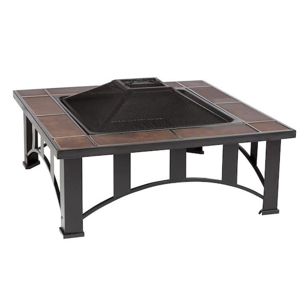 Fire Sense 34 in. Mission Style Square Fire Pit