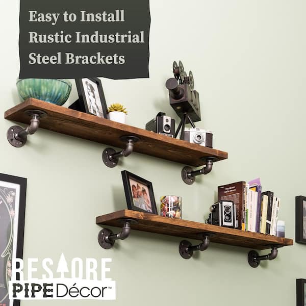 PIPE DECOR 36 in. x 7.5 in. x 6.75 in. Autumn Brown Restore