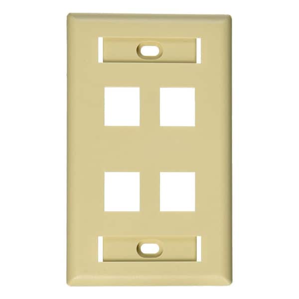 Leviton White 1Gang Audio/Video Wall Plate (1Pack) 420804IL The