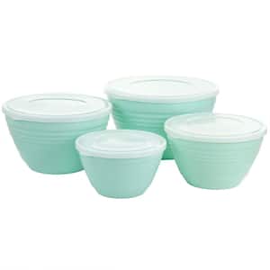 Plastic Storage Bowl Set with Lids 4 Pack