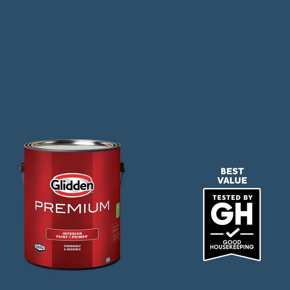 Glidden Premium 1 gal. PPG1159-7 Singing The Blues Satin Interior