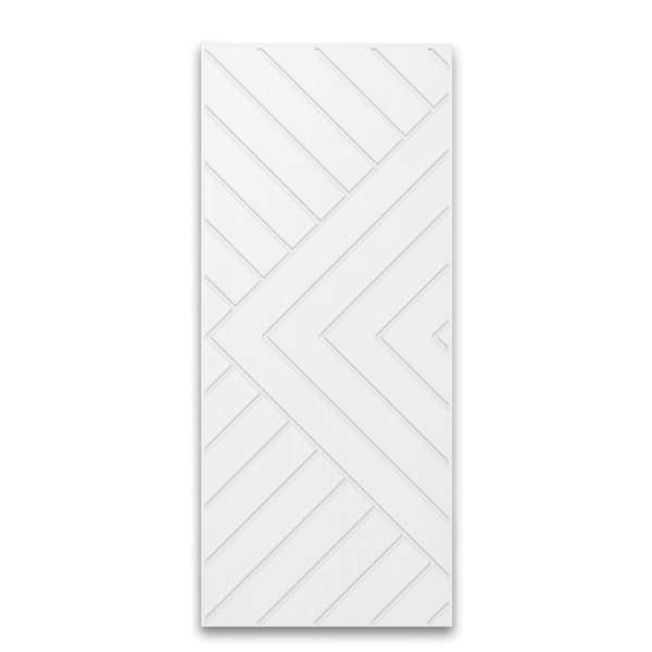 44 in. x 80 in. Hollow Core White Stained Composite MDF Interior Door Slab