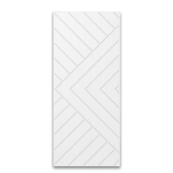CALHOME 32 in. x 96 in. Hollow Core White Stained Composite MDF Interior Door Slab