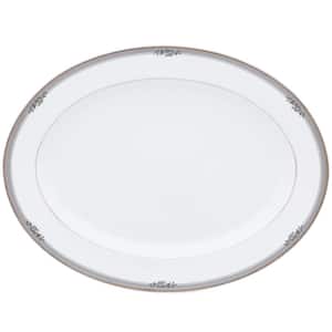 Laurelvale 14 in. (White) Porcelain Oval Platter