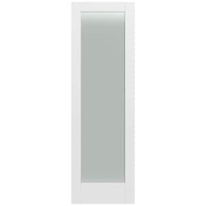 32 in. x 96 in. MODA Primed PMT1011 Solid Core Wood Interior Door Slab w/Translucent Glass